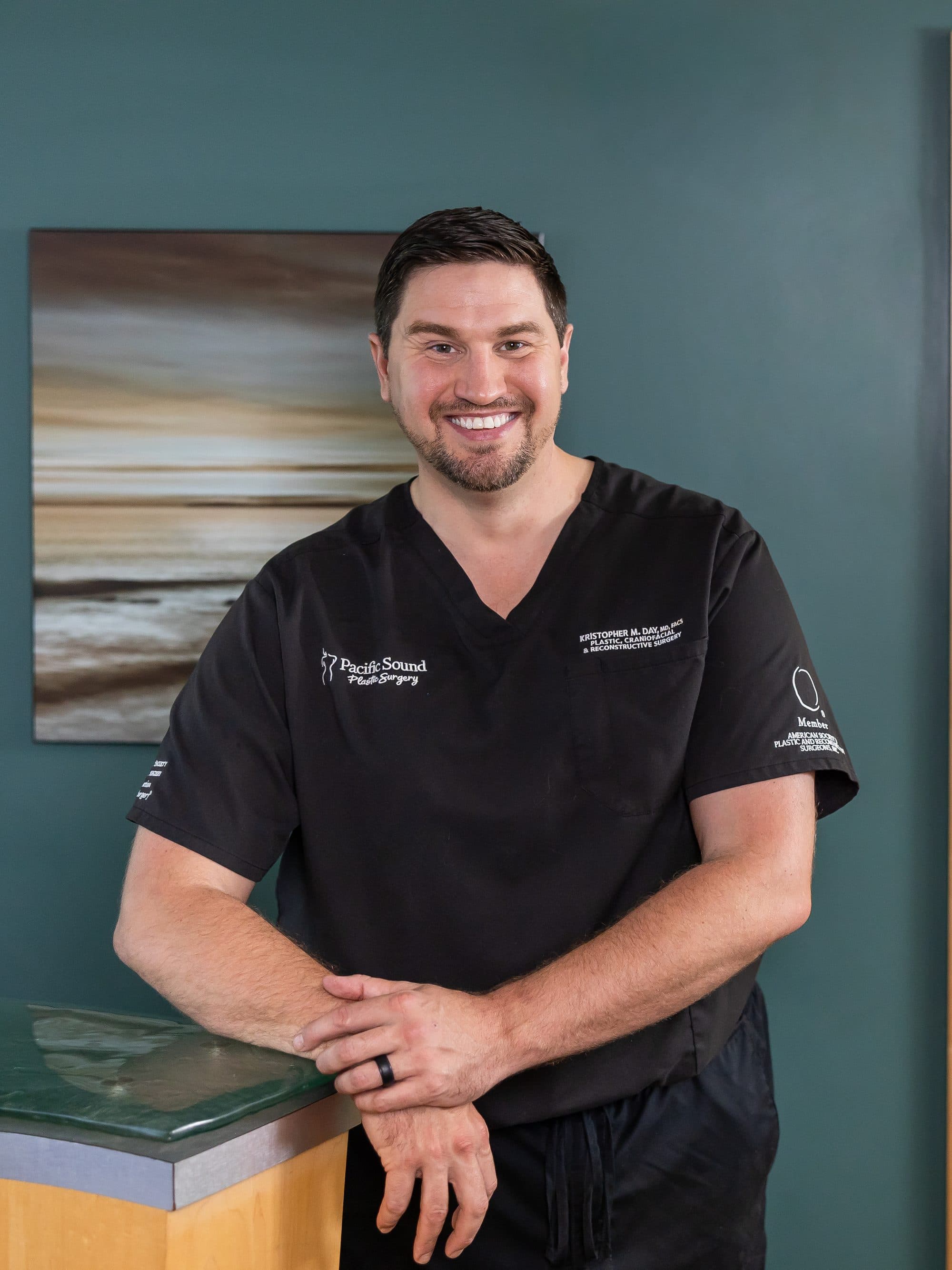 Dr. Kristopher Day at the Pacific Sound Plastic Surgery reception