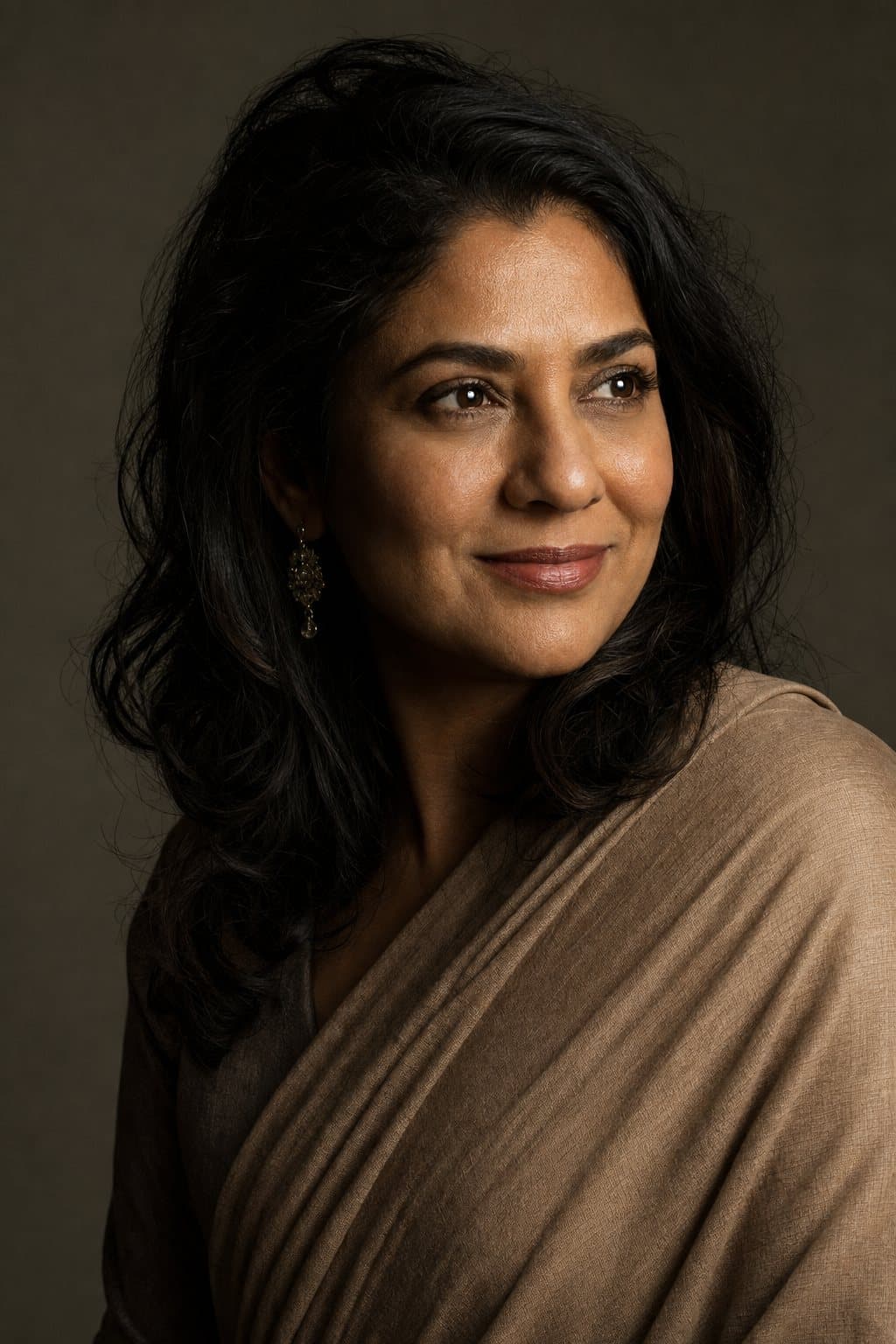 Radiant portrait, proud quiet smile, warm light. Illustrative image — not a patient.